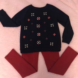 Girls Sparkly Red, White and Blue BACK TO SCHOOL OUTFIT